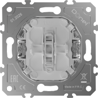 Donel D16  Механизм выключателя В1 (простого) с подсветкой, 16 A 250 В~, самозажимные контакты, DO03101