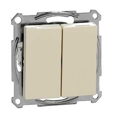 2 клавишн вык-ль без рамки M-TREND, беж (max 150)