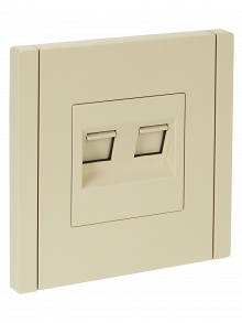 FORTE&PIANO Роз. комп. 2-ая RJ45 кат.6 FP434 ван. IEK, FP-K20-2-K10