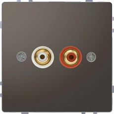 D-Life Аудиорозетка "тюльпан", антрацит