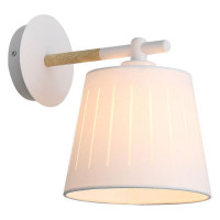 Evoluce SL375.501.01 Светильник настенный Белый, Светлое дерево/Белый E27 1*40W