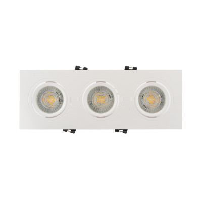 Denkirs DK3023-WH Встраиваемый светильник, IP 20, 10 Вт, GU5.3, LED, белый, пластик
