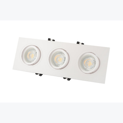 Denkirs DK3023-WH Встраиваемый светильник, IP 20, 10 Вт, GU5.3, LED, белый, пластик