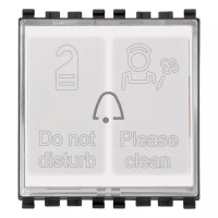 Vimar Кнопка + 2 лампы для отелей 230V, серая, 20097