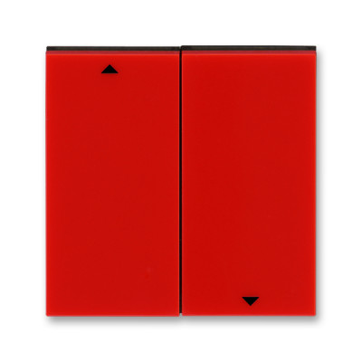 Клавиша двойная перекидная для жалюзийного выкл. символ «стрелки» пластик красный глянцевая IP20 ABB LEVIT