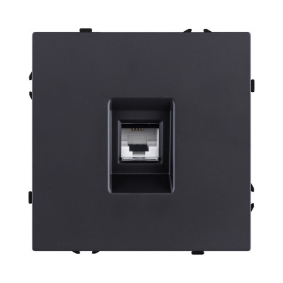 Розетка телефонная RJ11, черный матовый Kollinger Eclipse EC-019BK