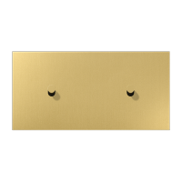 Центральная плата, 2 поста, для горизонтальной установки, тумблеры 1+1,конус; металлическое исполнение; латунь классик; серия LS, ME12-200CK25