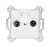 5011H-A03607 03W - Розетка TV-R ABB Levit проходная 7дБ белый - 2CHH083607A6003