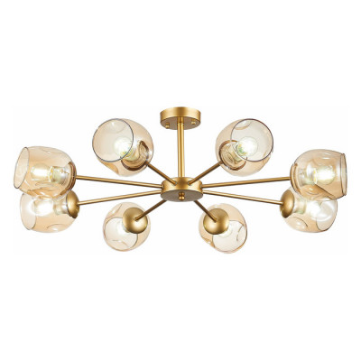 Evoluce SLE155412-08 Светильник потолочный Золотистый/Янтарный E27 8*60W