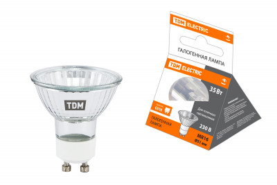 Лампа галогенная с отражателем MR16 (JCDRC) - 35 Вт - 230 В - GU10 TDM Electric, SQ0341-0010