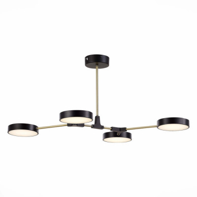 ST LUCE SLE6004-402-04 Светильник потолочный Черный, Латунь/Черный LED 4*10W