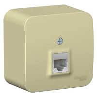 BLANCA О/У РОЗЕТКА компьютерная RJ45, кат.5E, изолирующая пластина,БЕЖЕВЫЙ