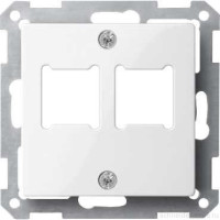 SM Накладка для 2-х разъёмов LexCom 2хRJ11/RJ45, бел. SM Накладка для 2-х разъёмов LexCom 2хRJ11/RJ45, бел.