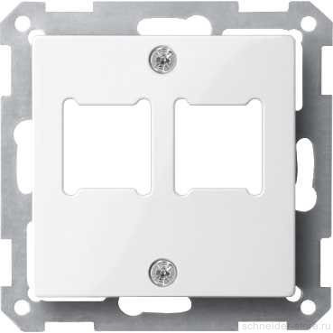 SM Накладка для 2-х разъёмов LexCom 2хRJ11/RJ45, бел.