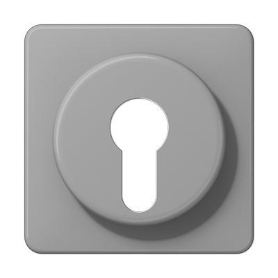 Крышка для выключателя с замком; серая, CD528GR