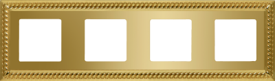 FD01234OB Fede Sevilla Рамка 4-ная, Bright Gold