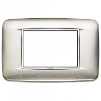 20683.C91 - Vimar Накладка с закруглениями для 3 модулей нержавеющая сталь натуральная зашкуреная