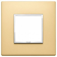 21642.10 - Vimar Накладка Eikon Evo на 2 модуля, сатинированное золото