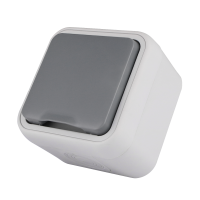 Donel W55 Розетка 1-я с защ.крышкой, 2К+З. и шт., накладная, серый, IP55, серия (тип) DIP55 , DIP18840