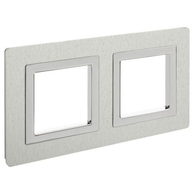 4404834 - ДКС Рамка из алюминия, "Avanti", серая, 2 поста