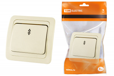 Переключатель на 2 направления 1-кл. 10А сл.кость "Валдай" TDM Electric, SQ1804-0103