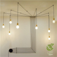 LUSSOLE FAIRBANKS Люстра мультиплекс, цвет основания - черный, 8x10W E27, GRLSP-9554