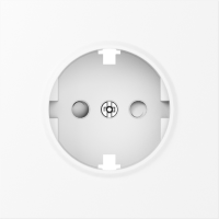 Donel S08 глянцевый белый накладка для розетки Schuko с заземлением, со шторками 16A 250 В~,серия DB, DS22003