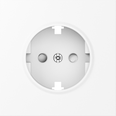 Donel S08 глянцевый белый накладка для розетки Schuko с заземлением, со шторками 16A 250 В~,серия DB, DS22003