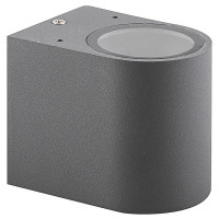 Светильник садово-парковый, 230V GU10, DH014, серый (на стену), Feron 11867