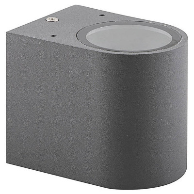 Светильник садово-парковый, 230V GU10, DH014, серый (на стену), Feron 11867