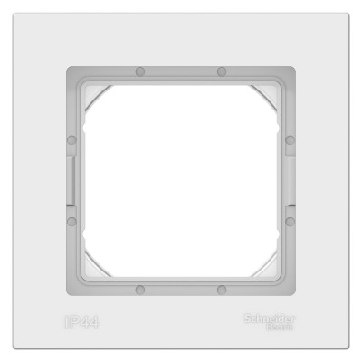 ATN440101 - ATLASDESIGN AQUA 1-постовая РАМКА, IP44, БЕЛЫЙ, Systeme Electric