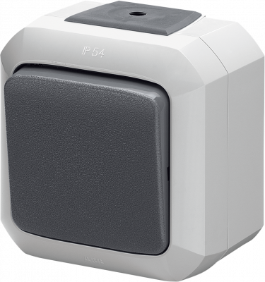 ABB Variant+ Серый Переключатель кнопочный одноклавишный, IP54