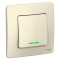 BLANCA С/У 1-клавишный ВЫКЛЮЧАТЕЛЬ (cх.1) с подсв., 6А, 250B, МОЛОЧНЫЙ