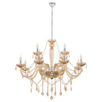 39094 Люстра BASILANO, 12х40W (Е14), ?1000, H1500, стекло/коньяк