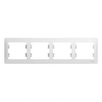 Glossa Рамка 4-ная, горизонтальная, бел. Glossa Рамка 4-ная, горизонтальная, бел.