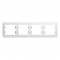 Glossa Рамка 4-ная, горизонтальная, бел.