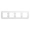 Glossa Рамка 4-ная, горизонтальная, бел.