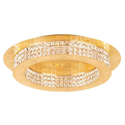 39406 Светодиод. потолочный светильник PRINCIPE димм., 14х3,2W(LED), H105, ?700, сталь, золото/хруст