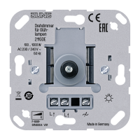 Роторный диммер для ламп накаливания 230V, 100 … 1000W, с нажимным включением; универсальные встраиваемые механизмы, 211GDE Роторный диммер для ламп накаливания 230V, 100 … 1000W, с нажимным включением; универсальные встраиваемые механизмы, 211GDE
