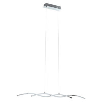 96103 Светодиод. подвес LASANA 2, 2х10,3W(LED), L1020, H1200, сталь, алюм., хром/пластик, белый
