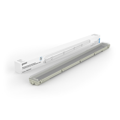 Влагозащ св-к с отражателем Gauss СПП-Т8-G13 INDUSTRY 1260*107*61мм IP65 для LED ламп 2х1200мм 1/8, 909410212