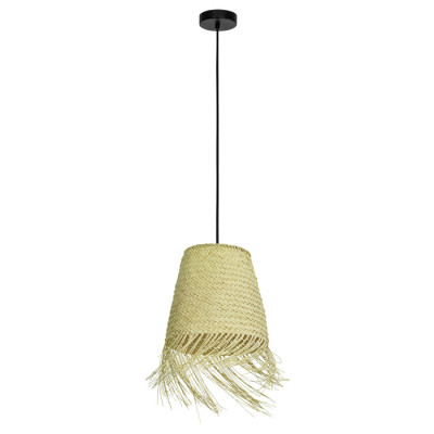 Eglo 43871 Подвесной потолочный светильник (люстра) AYCLIFFE, 1Х40W, E27, H1100, ?300, сталь, черный/дерево, натуральный