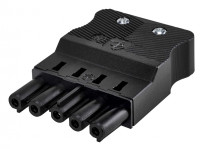 Simon Connect Графит Разъем Quick Connection "мама" на кабель, 5 контактов, винт.соединение, CR5003-14