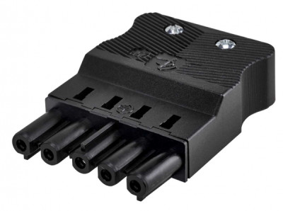 Simon Connect Графит Разъем Quick Connection "мама" на кабель, 5 контактов, винт.соединение, CR5003-14