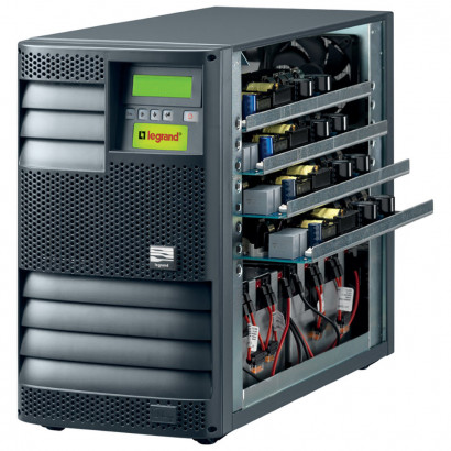 Одиночный шкаф с батареями - Megaline - однофазный модульный ИБП напольного исполнения - on-line - 2500 ВА