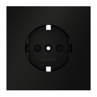 Накладка для розетки с заземлением и защитными шторками, S70 (черный матовый), VLS000708 Накладка для розетки с заземлением и защитными шторками, S70 (черный матовый), VLS000708