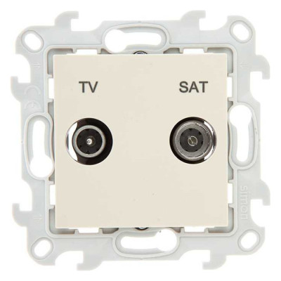 Simon Розетка TV-SAT одиночная, сл кость, 2410487-031