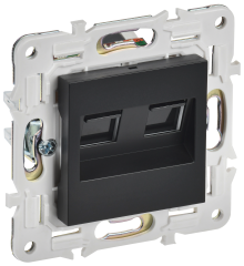 SKANDY Роз. комп. 2-ая RJ45 кат.6 SK-K04Bl черн. IEK, SK-K20-2-K02