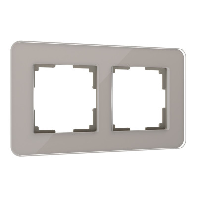 Werkel W0022417/ Рамка на 2 поста Elite (дымчатый, стекло), a057875