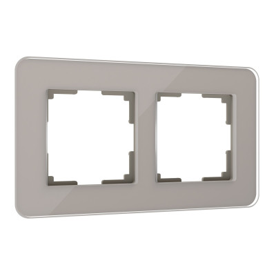 Werkel W0022417/ Рамка на 2 поста Elite (дымчатый, стекло), a057875